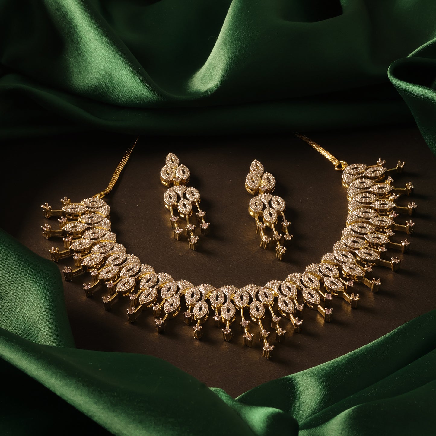 Divine Style Choker Necklace With Earrings