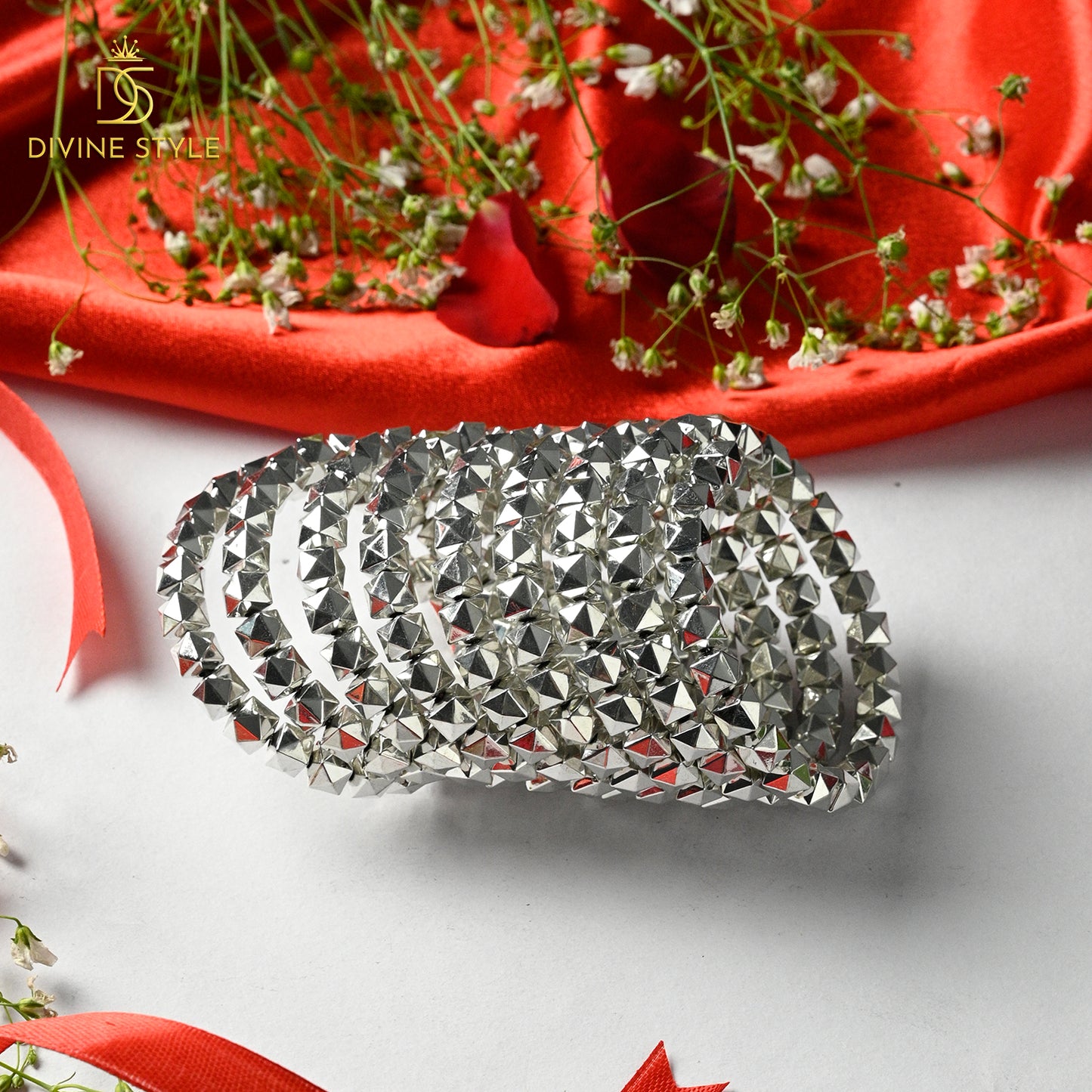 Divine Style Bangle Set (Silver)