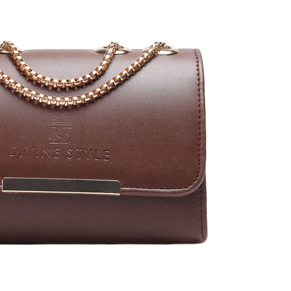 Divine Style Sling Bag for Women (Brown)