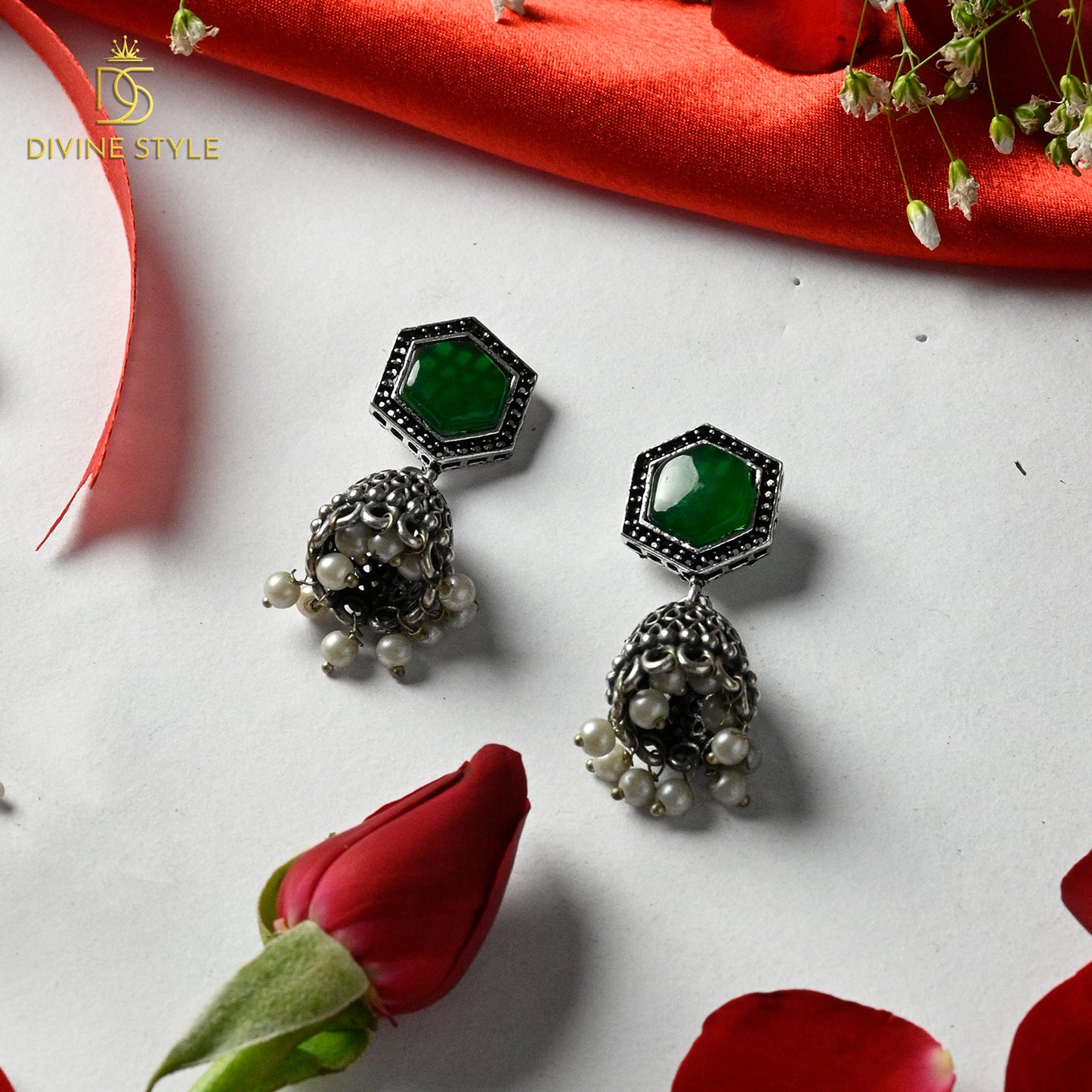 Divine Style Earrings (Green)