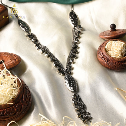 Divine Style Silver Metal Created Necklace