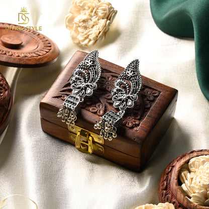 Divine Style Oxidised Silver Plated Classic Earrings