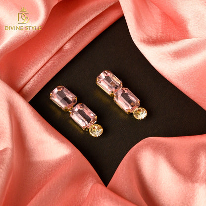 Divine Style Choker Necklace Set for Women and Girls in Pink Kundan Meenakar Indian jewellery collection