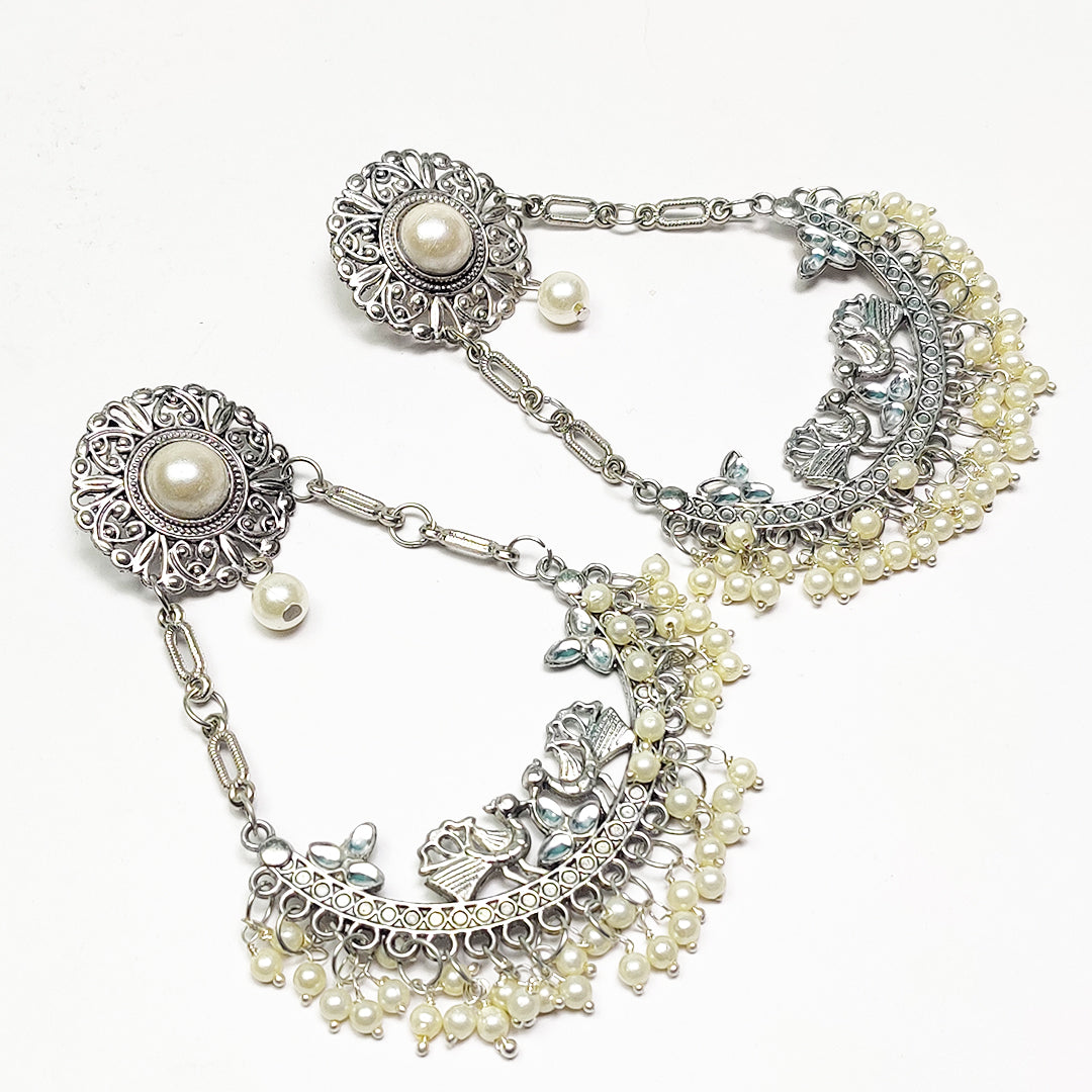 Divine Style Metal Jhumka Set