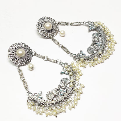 Divine Style Metal Jhumka Set