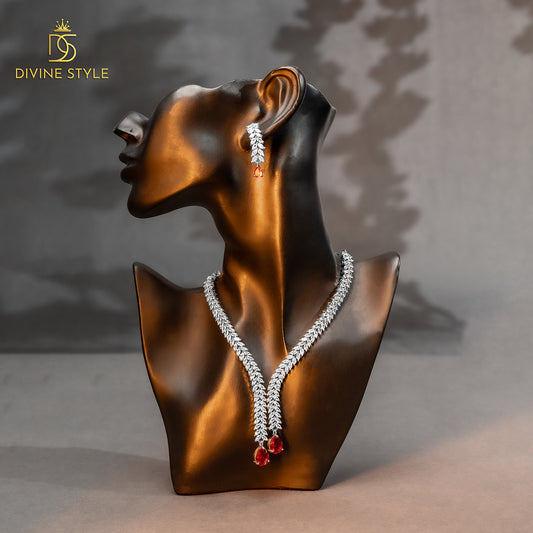 Divine Style Graceful Women jewellery sets (Red)