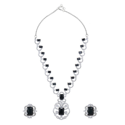 Divine Style Emarald Necklace With Earrings